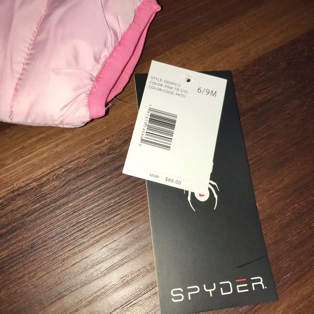 Spyder Newborn Girl Fleece Lined Hooded Full Body Snowsuit Pram NWT
